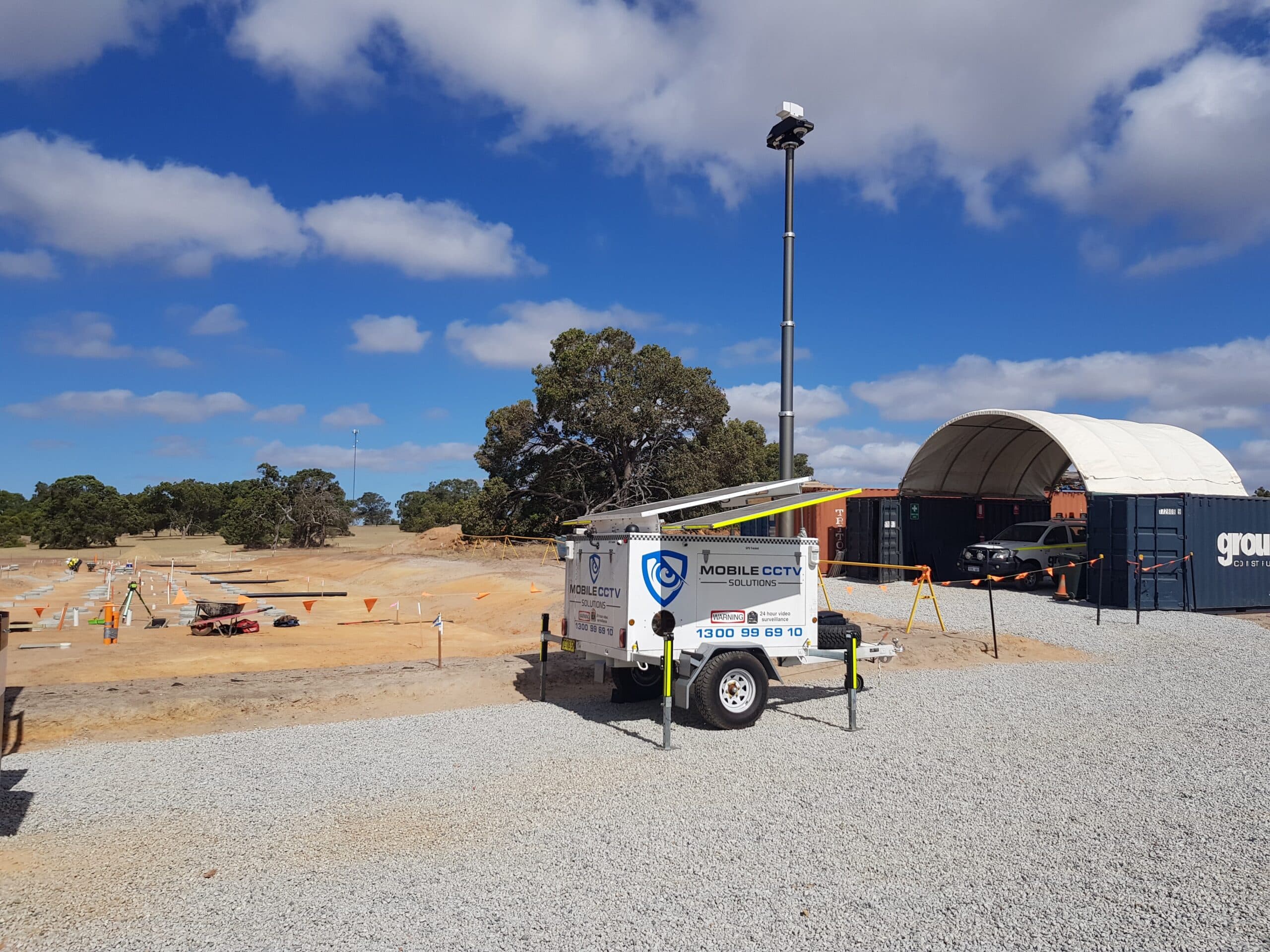 Mobile CCTV Solutions trailer deployed on site